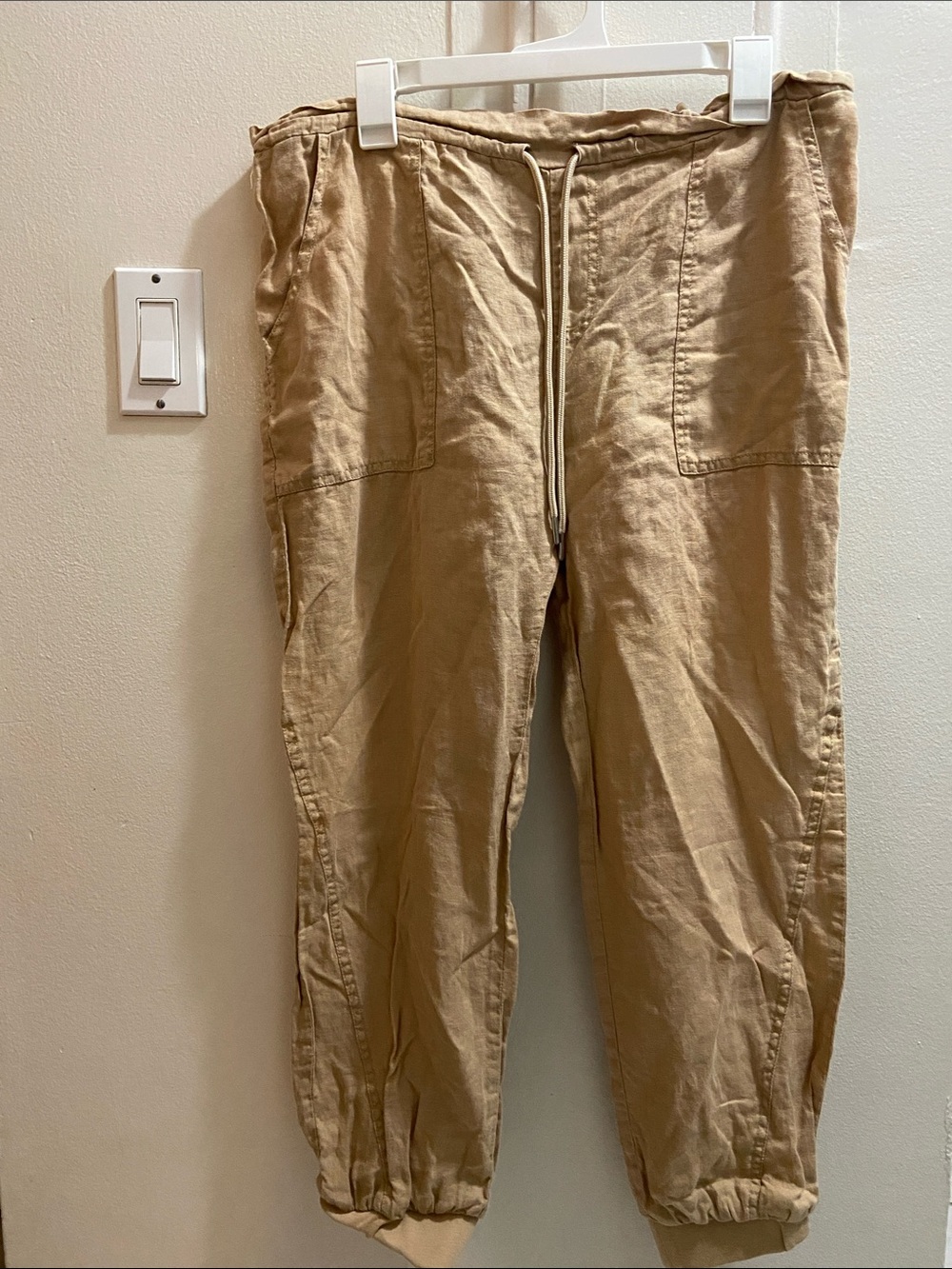 Guess Tan Drawstring Track Joggers